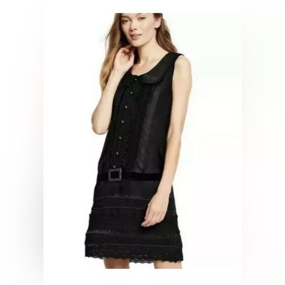 Anna Sui 20th Anniversary Target Black Lace Drop Waist Dress Women’s Size XS - Picture 1 of 12